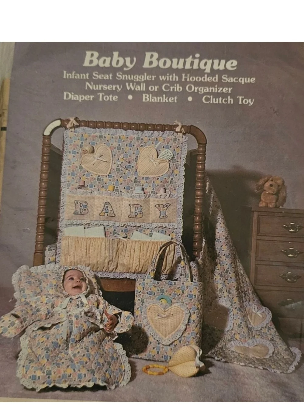 Gingham Goose Baby Boutique Infant Blanket Pattern Toy Newborn-6 M Uncut 80s Vtg